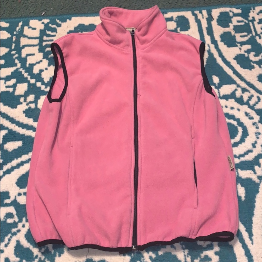 Pink and black vest